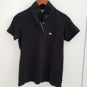 Burberry Polo Shirt Black Authentic sz S